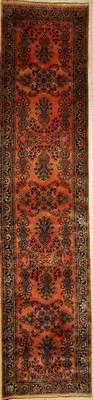 Indo Sarogh fein, Indien, ca. 40 Jahre, Korkwolle, ca. 350 x 81 cm, EHZ: 2