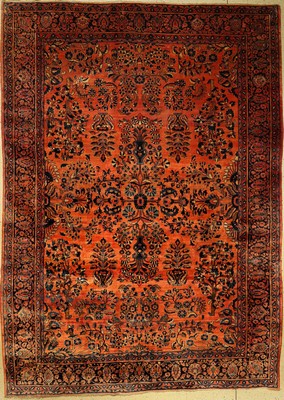 Sarogh Mohajeran antik, Persien, um 1900, Korkwolle, ca. 362 x 261 cm, EHZ: 3
