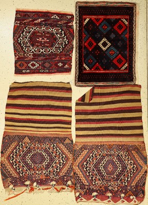 Konvulut aus 3x Malataya Mafrasch Seiten, Türkei ende 19 Jhd, 1 x Jaff Taschenfront, Persienum 1940