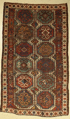 Karabagh Memling Göl, Kaukasus, ende 19. Jhd, Wolle auf Wolle, ca. 210 x 127 cm, EHZ: 5