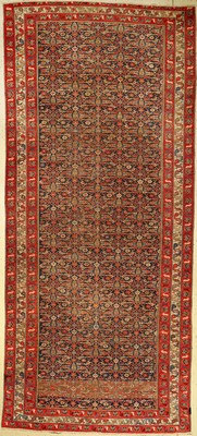 Malayer Kelly antik, Persien, um 1900, Wolle auf Baumwolle, ca. 400 x 180 cm, EHZ: 3(stellenweise gemalter Grund)