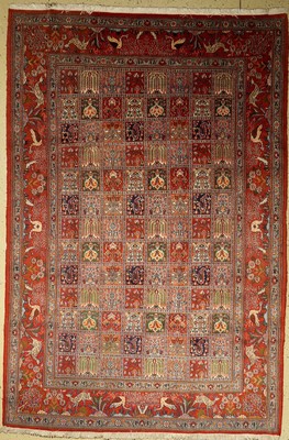 Mud fein, Persien, ca. 50 Jahre, Wolle auf Baumwolle, ca. 296 x 197 cm, EHZ:3(verblasste Stellen)