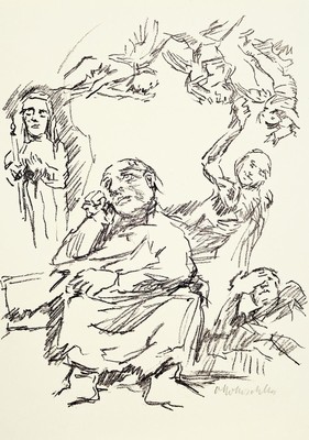 Oskar Kokoschka, 1886 Pöchlarn-1980 Montreux, , Lithographie aus Irische Legenden, handsigniert, ca. 32x26cm
