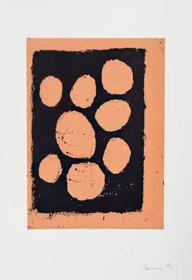 Günther Förg, 1952 Füssen-2013 Freiburg, Farblithographie von 1992, handsigniert, ca. 34.5x25cm, Blattgr. ca. 52.5x38cm