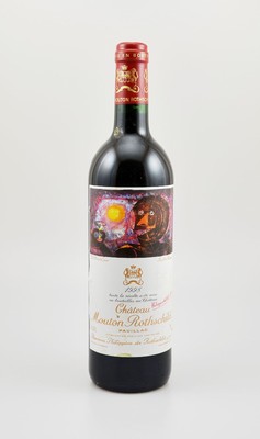 1 Flasche 1998 Chateau Mouton Rothschild, Pauillac, Premier Grand Cru Classe, 75 cl, 12,5 % Vol., Füllstand: into neck, Etikett l. beschmutzt, ...