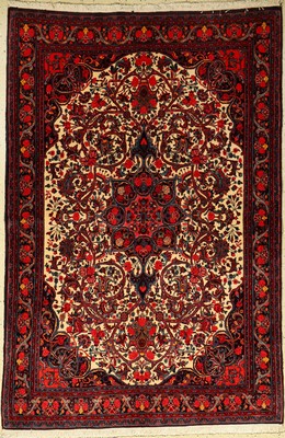 Rosen Bidjar alt, Persien, ca. 60 Jahre, Korkwolle, ca. 212 x 140 cm, EHZ: 2