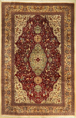 Feiner Täbriz Tabatabai alt, Persien, ca. 70 Jahre, Wolle auf Baumwolle, ca. 300 x 198 cm, EHZ: 3