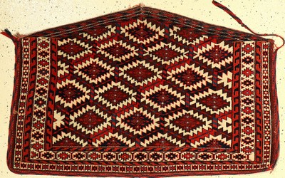 Asmalyk antik, Turkmenistan, um 1900, Wolleauf Wolle, ca. 115 x 73 cm, EHZ: 2-3