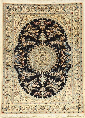 Nain fein (6LA), Persien, ca. 20 Jahre, Korkwolle mit Seide, ca. 130 x 95 cm, EHZ: 2