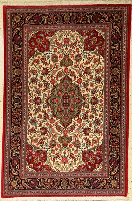 Ghom Kork alt, Persien, ca. 20 Jahre, Korkwolle, ca. 160 x 106 cm, EHZ: 3 (Ränder mit Mottenfraß).