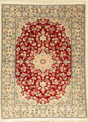 Feiner Nain (6LA), Persien, ca. 20 Jahre, Korkwolle mit Seide, ca. 114 x 85 cm, EHZ: 2