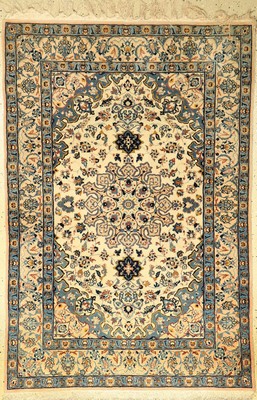 Esfahan fein, Persien, ca. 50 Jahre, Korkwolle mit Seide, ca. 168 x 114 cm, EHZ: 2,(verblaßt)