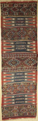 Ostanatolischer Kelim, 19.Jhd., Wolle auf Wolle, ca. 300 x 93 cm, EHZ: 3-4