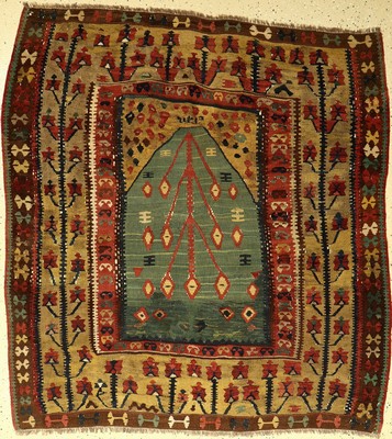 Erzurum Kelim, Anatolien, 19.Jhd, Wolle aufWolle, ca. 150 x 145 cm, EHZ: 4