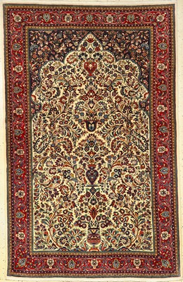 Feiner Giasabad, Persien, ca. 30 Jahre, Korkwolle, ca. 205 x 132 cm, EHZ: 2, (fachkundig gereinigt)