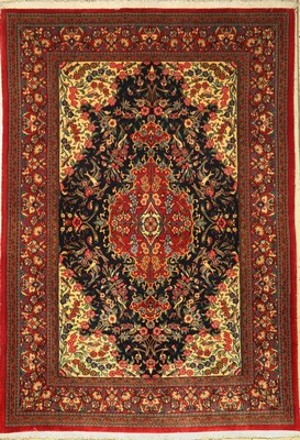 Feiner Ghom Kork, Persien, ca. 30 Jahre, Korkwolle, ca. 198 x 140 cm, EHZ: 2, (fachkundig gereinigt)