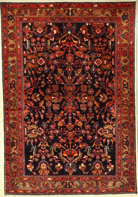 Nordwest Persien alt, Persien, um 1940, Wolle auf Baumwolle, ca. 205 x 141 cm, Naturfarben, EHZ: 2, (fachkundig gereinigt)