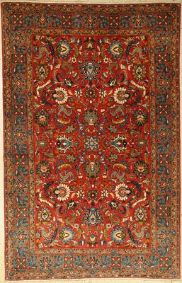 Feiner Ghom Kork, Persien, ca. 40 Jahre, Korkwolle, ca. 217 x 140 cm, EHZ: 2, (fachkundig gereinigt)