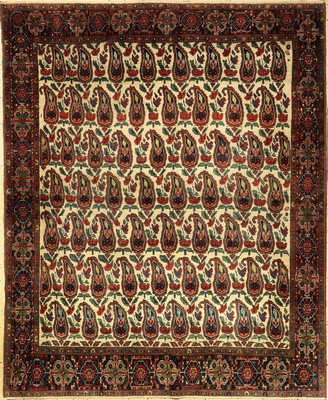 Afschar/Sirjan alt, Persien, um 1930, Wolleauf Baumwolle, ca. 193 x 158 cm, EHZ: 2-3, (fachkundig gereinigt)