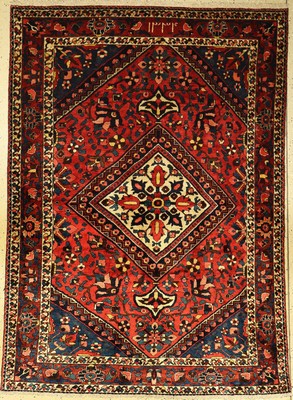 Bachtiar alt, Persien, ca. 60 Jahre, Wolle auf Baumwolle, ca. 213 x 154 cm, EHZ: 2-3, (fachkundig gereinigt)