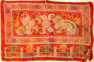 Filz antik, Tibet/Ostturkestan, 19.Jhd., (1890), Filz, ca. 176 x 114 cm, Sammlung Koos de Jong, EHZ: 4-5