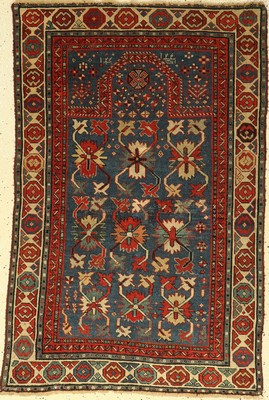 Seltener Karabagh "Gebetsteppich" antik, Kaukasus, 19.Jhd., Wolle auf Wolle, ca. 120 x 80 cm, EHZ: 4