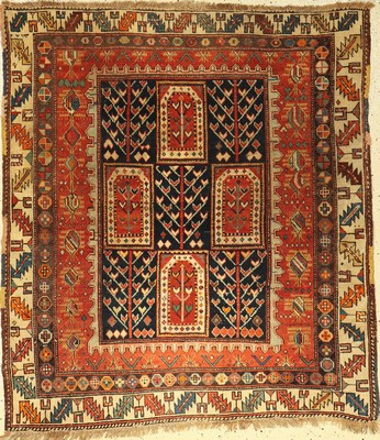 Tachte Schirwan antik, Kaukasus, um 1890, Wolle auf Wolle, ca. 136 x 120 cm, EHZ: 3-4