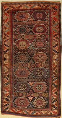 Seltener Jaff Teppich antik, Persien, 19.Jhd., Wolle auf Wolle, ca. 233 x 124 cm, Kurdischer Teppich, EHZ: 3