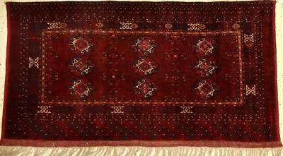 Ersari Tchowal, Afghanistan, um 1950/60, Wolle auf Wolle mit Seide, ca. 187 x 101 cm, EHZ: 2