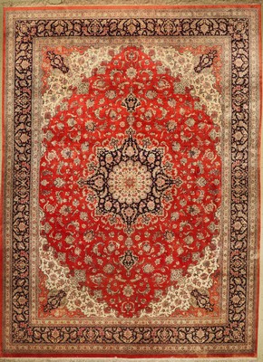 Ghom Seide, Persien, ca. 50 Jahre, reine Naturseide, ca. 402 x 298 cm, EHZ: 2-3(leichteVerfärbung)