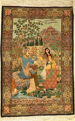 Feiner Täbriz alt, Bildteppich, Persien, ca. 50 Jahre, Korkwolle, ca. 152 x 101 cm, EHZ: 2