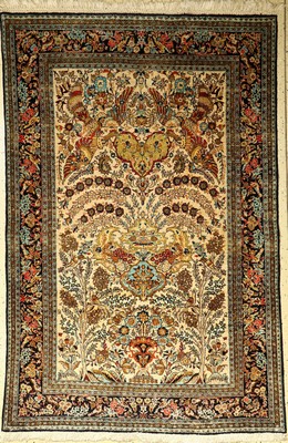 Seiden Ghom alt, Persien, ca. 50 Jahre, reine Naturseide, ca. 204 x 135 cm, EHZ: 2