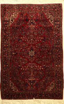 Sarogh alt (Us Re-Import), Persien, um 1910, Korkwolle, ca. 198 x 130 cm, EHZ: 2-3 (getuschter Grund)