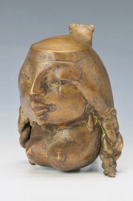 Gernot Rumpf, geb. 1941, Fischmutter, Bronzeskulptur, monogramm hinten, ca. 23x24 cm