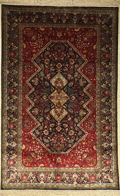 Ghom Seide, Persien, ca. 50 Jahre, reine Naturseide, ca. 214 x 137 cm, EHZ: 2