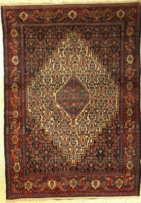 Feiner Senneh alt, Persien, um 1930, Wolle auf Baumwolle, ca. 190 x 135 cm, EHZ: 3