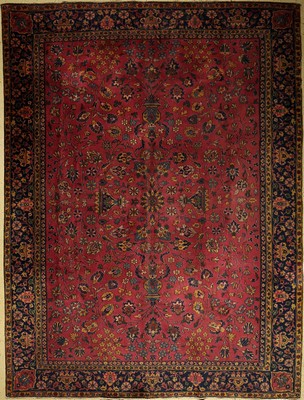 Smyrna alt, Türkei, ca. 60 Jahre, Wolle aufBaumwolle, ca. 389 x 291 cm, EHZ: 3