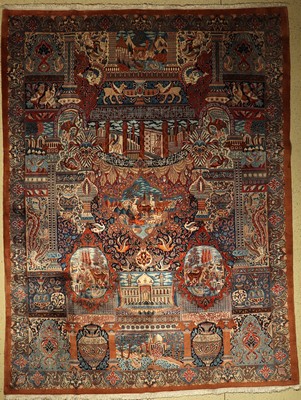Kashmar alt, Persien, ca. 60 Jahre, Wolle auf Baumwolle, ca. 385 x 298 cm, EHZ: 2-3