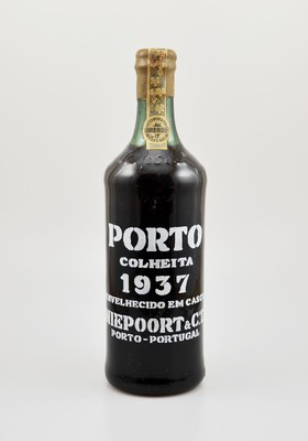1 Flasche 1937 Niepoort Colheita, ca. 75 cl, 20,8 % Vol., Füllstand: ca. top shoulder, unverkostet, orig. Banderole, guter Erhaltungszustand, Import ...