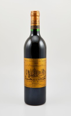 1 Flasche 1990 Chateau D'ISSAN, Margaux, Grand Cru Classe, ca. 75 cl, 12,5 % Vol., Füllstand: into neck, guter Erhaltungszustand, unverkostet, ...
