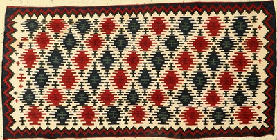 Shahsavan Mafraschseite, antik, Persien, 19.Jhd., Wolle auf Wolle, ca. 121 x 61 cm, EHZ: 2-3