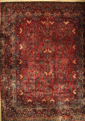 Sarogh US Re Import, Persien, um 1930, Wolle auf Baumwolle, EHZ: 2-3(keine Fransen) maß: 490 X 390 cm