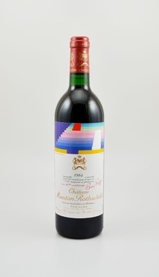 1 Flasche 1984 Chateau Mouton Rothschild, Pauillac, Premier Grand Cru Classe, ca. 75 cl, Füllstand: ca. into neck, hervorragender Erhaltungszustand, ...
