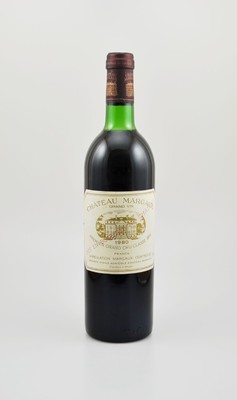 1 Flasche 1980 Chateau Margaux, Margaux, ca. 75 cl, Füllstand: ca. top shoulder, Etikett min. beschmutzt, unverkostet, Bewertung: CellarTracker ...