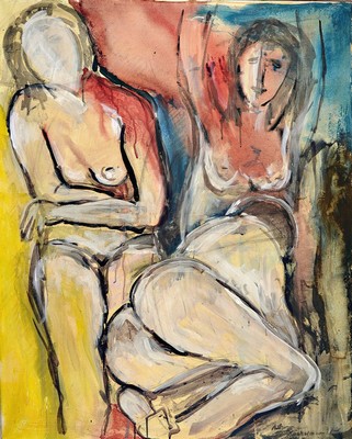 Antonius Höckelmann, 1937 Oelde-2000 Köln, Paar, Öl/Lwd, rechts unten signiert und dat. 97, ca. 80x100cm, R. ca. 91x111cm