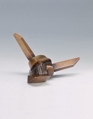 Bronzeskulptur, monogrammiert KH D, Knoten, ca.11.5 x 17 x 10 cm, 2/8
