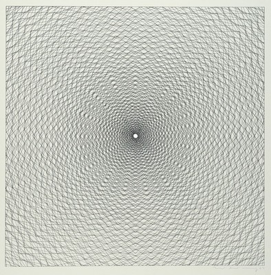Ludwig Wilding, 1927 Grünstadt/Pfalz-2010 Buchholz, bekannte Vertreter der deutschen op-Art und Kinetik, hier: Lithographie, handsigniert und dat. ...