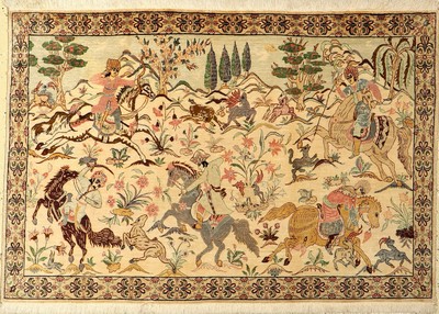 Ghom Seide fein Signiert, Persien, ca. 20 Jahre, reine Naturseide, ca. 151 x 101 cm, ca.1,0 Mio. Kn/qm, EHZ: 2