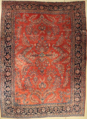 Sarogh Mohajeran antik, Persien, Us Re-Import, Ende 19.Jhd., Wolle auf Baumwolle, ca. 375 x 272 cm, EHZ: 4