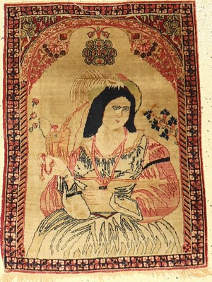 Kerman Ravar antik, Persien, um 1890, Wolleauf Baumwolle, ca. 77 x 58 cm, EHZ: 3
